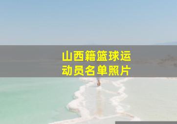 山西籍篮球运动员名单照片