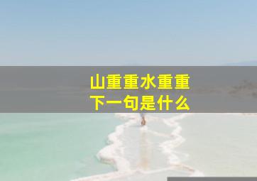 山重重水重重下一句是什么