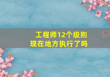 工程师12个级别现在地方执行了吗