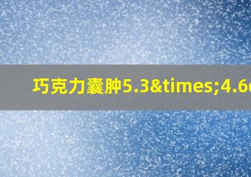 巧克力囊肿5.3×4.6cm