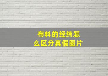 布料的经纬怎么区分真假图片