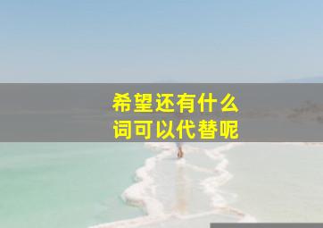 希望还有什么词可以代替呢