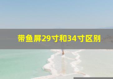 带鱼屏29寸和34寸区别