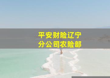 平安财险辽宁分公司农险部