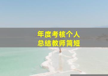 年度考核个人总结教师简短