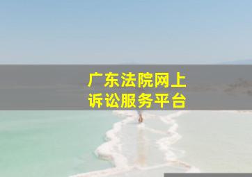 广东法院网上诉讼服务平台