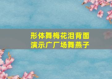 形体舞梅花泪背面演示广厂场舞燕子