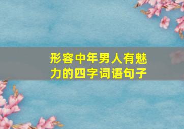 形容中年男人有魅力的四字词语句子