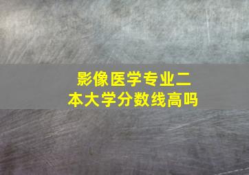 影像医学专业二本大学分数线高吗