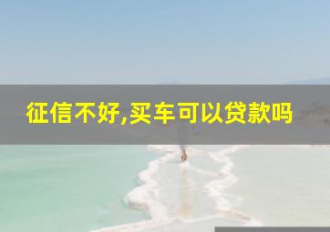 征信不好,买车可以贷款吗