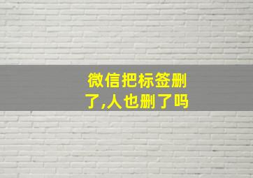 微信把标签删了,人也删了吗