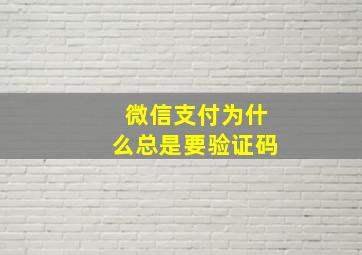 微信支付为什么总是要验证码