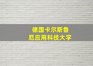 德国卡尔斯鲁厄应用科技大学