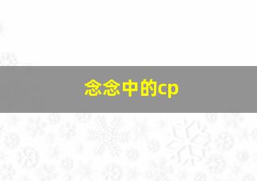 念念中的cp