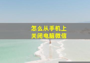 怎么从手机上关闭电脑微信