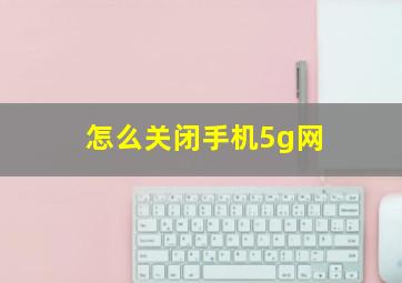 怎么关闭手机5g网