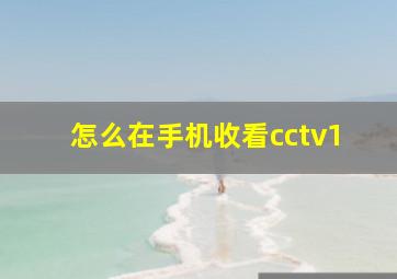 怎么在手机收看cctv1