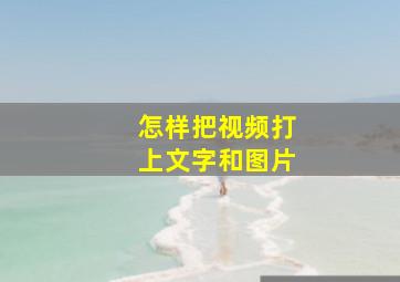 怎样把视频打上文字和图片