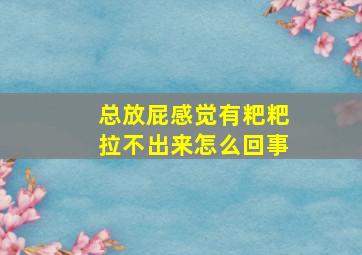 总放屁感觉有粑粑拉不出来怎么回事