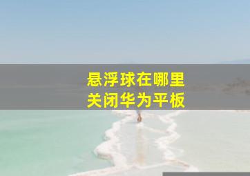 悬浮球在哪里关闭华为平板