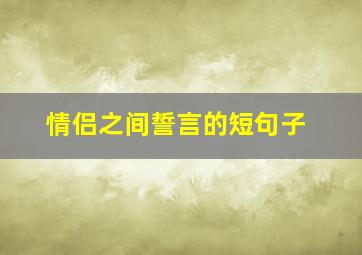 情侣之间誓言的短句子