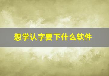 想学认字要下什么软件