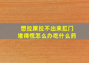 想拉屎拉不出来肛门堵得慌怎么办吃什么药