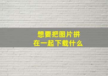 想要把图片拼在一起下载什么