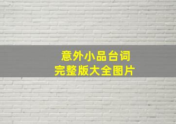 意外小品台词完整版大全图片