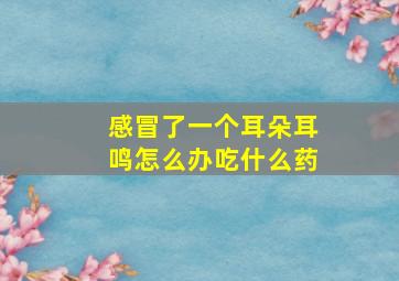 感冒了一个耳朵耳鸣怎么办吃什么药