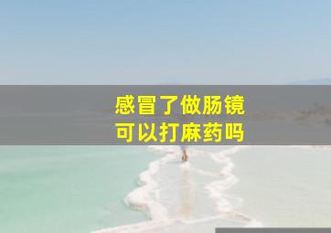 感冒了做肠镜可以打麻药吗