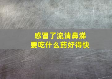 感冒了流清鼻涕要吃什么药好得快