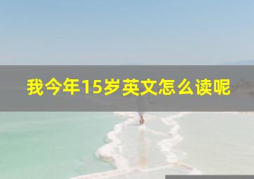 我今年15岁英文怎么读呢