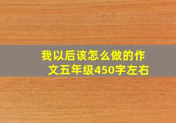 我以后该怎么做的作文五年级450字左右