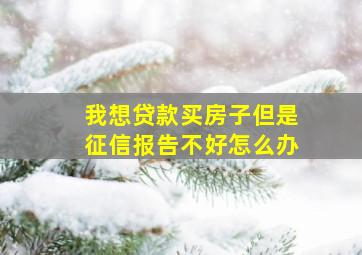 我想贷款买房子但是征信报告不好怎么办