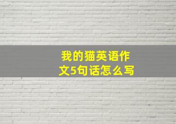 我的猫英语作文5句话怎么写