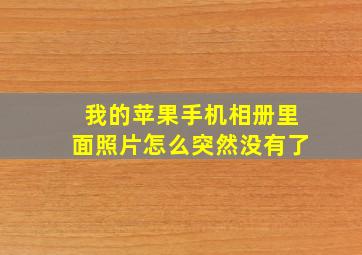 我的苹果手机相册里面照片怎么突然没有了