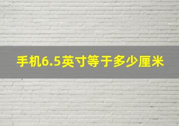 手机6.5英寸等于多少厘米