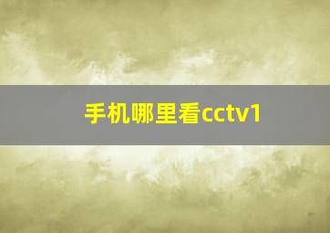 手机哪里看cctv1