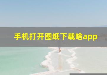 手机打开图纸下载啥app