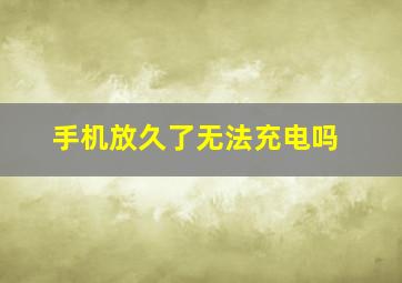 手机放久了无法充电吗