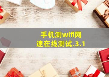 手机测wifi网速在线测试.3.1