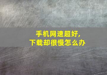 手机网速超好,下载却很慢怎么办