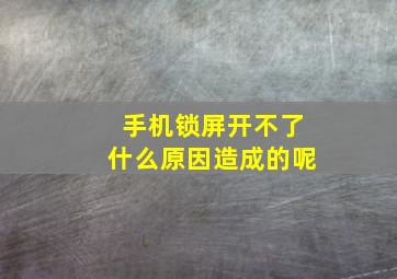 手机锁屏开不了什么原因造成的呢