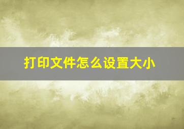 打印文件怎么设置大小