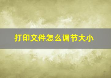 打印文件怎么调节大小