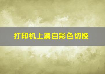 打印机上黑白彩色切换