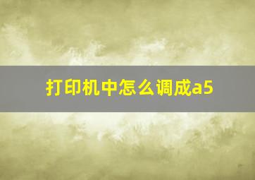 打印机中怎么调成a5