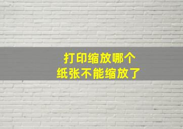 打印缩放哪个纸张不能缩放了