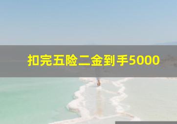 扣完五险二金到手5000